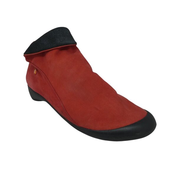 Softinos Farah Red Leather Comfort Ankle Boots Womens 40 US 9 - 9.5 - Picture 1 of 14